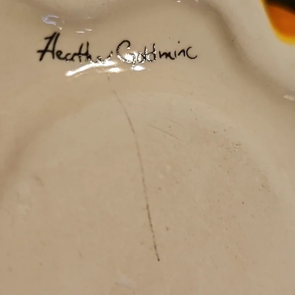 🧡🤎Blue Sky By Heather Goldminc Turkey Surprise Ceramic Pumpkin Decor - Picture 9 of 9